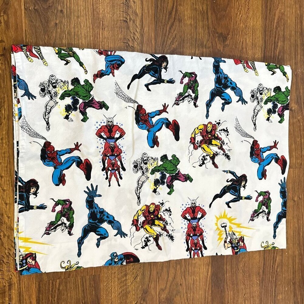Pottery Barn Kids Marvel Comics flat sheet